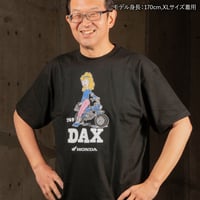 ホンダ　DAX 1969　HONDA THE PEOPLE　コットンTシャツ／ブラック