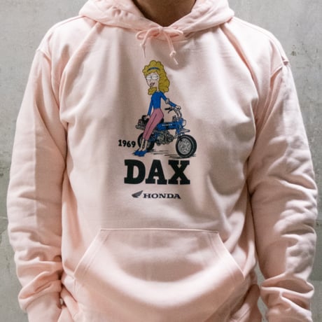 ホンダ　DAX 1969　HONDA THE PEOPLE　スウェットパーカー／ライトピンク