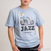 ホンダ　JAZZ 1986　HONDA THE PEOPLE　コットンTシャツ／アシッドブルー