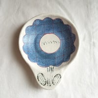 hapun pottery　花豆皿