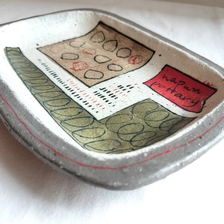 hapun pottery　長方形プレート