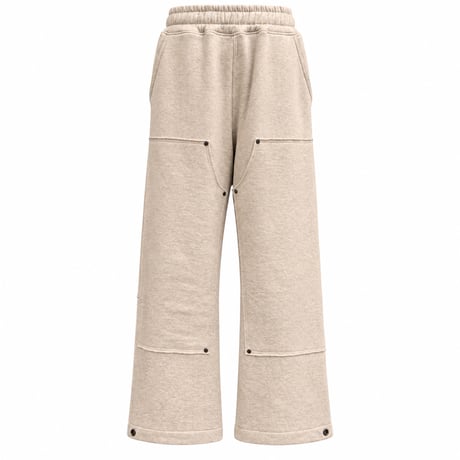 KNEE PATCH SWEATPANTS / OATMEAL GRAY