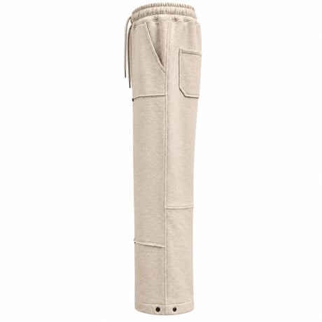 KNEE PATCH SWEATPANTS / OATMEAL GRAY