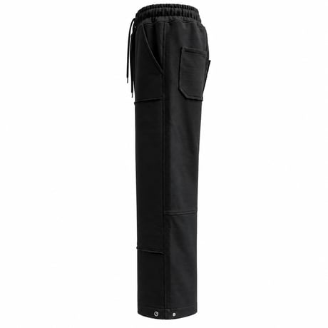 KNEE PATCH SWEATPANTS / BLACK