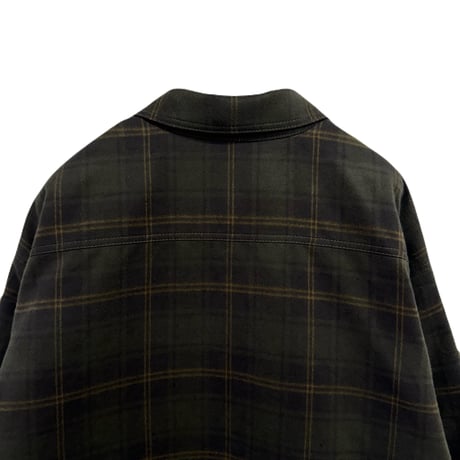 QUILTED PLAID SHIRT JACKET