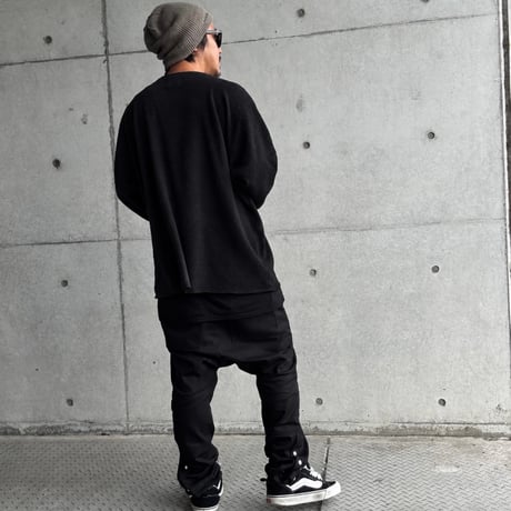 RELAXED PILE L/S TEE / BLACK