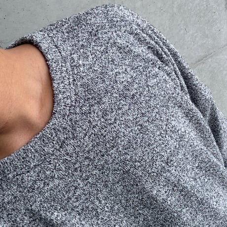 RELAXED PILE L/S TEE / SALT & PEPPER
