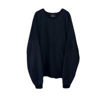 CUT-OFF SEAM L/S TEE / BLACK