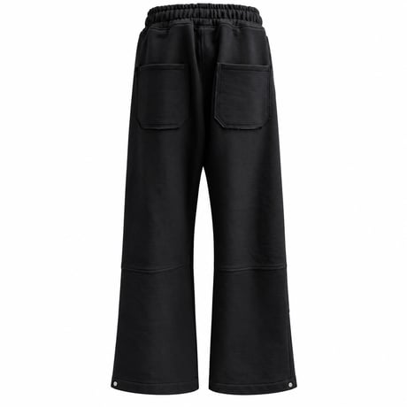 KNEE PATCH SWEATPANTS / BLACK