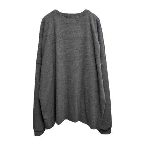 RELAXED PILE L/S TEE / CHARCOAL