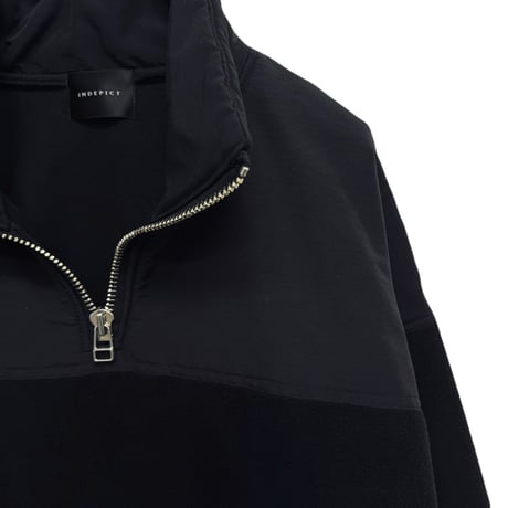 NYLON PANEL HALF ZIP FLEECE