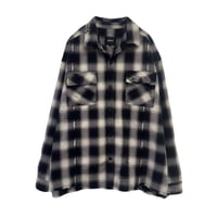 DISTRESSED PANEL CHECK SHIRT /  COMPTON BLACK