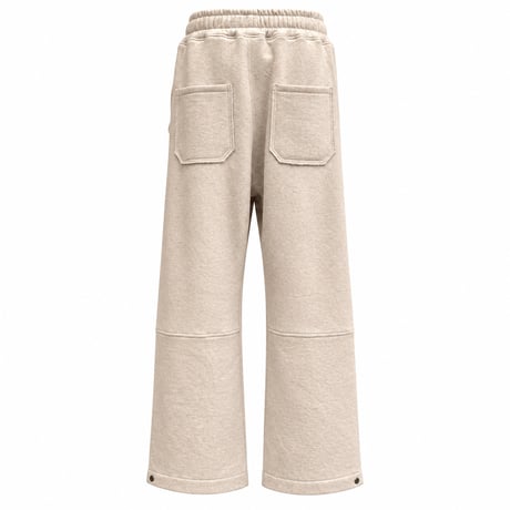 KNEE PATCH SWEATPANTS / OATMEAL GRAY