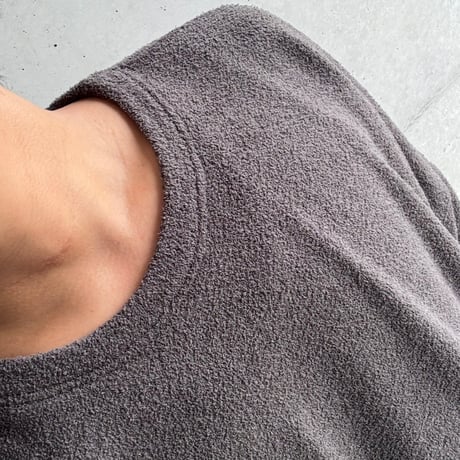 RELAXED PILE L/S TEE / CHARCOAL