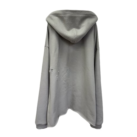 DISTRESSED OUTSIDE SEAM HOODIE /DUST GRAY