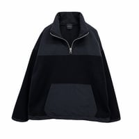 NYLON PANEL HALF ZIP FLEECE