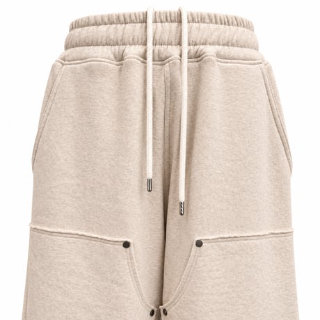 KNEE PATCH SWEATPANTS / OATMEAL GRAY