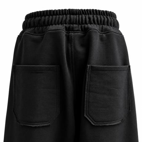 KNEE PATCH SWEATPANTS / BLACK