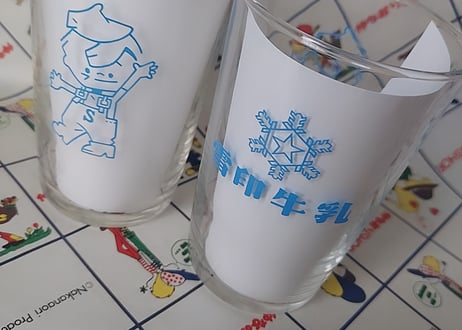 雪印牛乳🐮🥛スノー坊やノベルティグラス