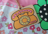 木製、吊り下げテレフォンボード☎💕