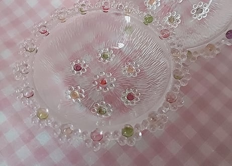 アデリア・ゼリー色のピコット深皿
