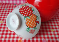 水玉模様のりんご🍎🍏レトロお茶碗
