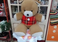 レトロチェック柄❤BIGなくま🐻️ぬいぐるみ