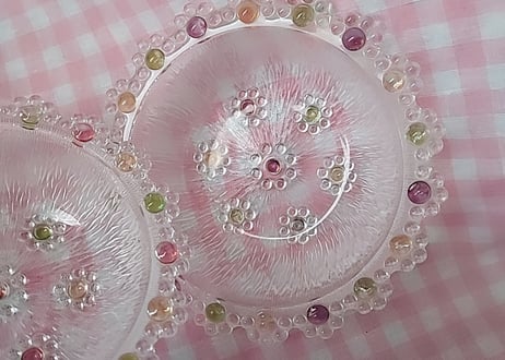アデリア・ゼリー色のピコット深皿