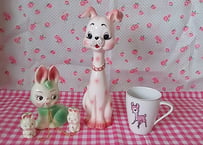 ほっぺがむにゅ～‎🩷笑顔のわんちゃん陶器の置物