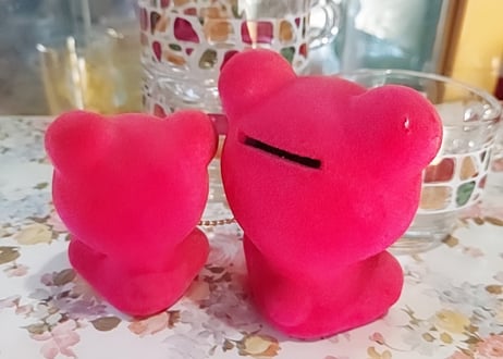 チェーン付き・フロッキーのピンクのくまʕ•ᴥ•ʔ