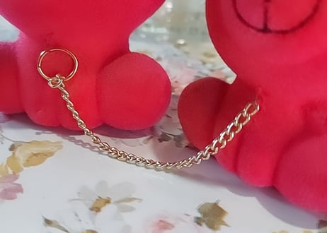 チェーン付き・フロッキーのピンクのくまʕ•ᴥ•ʔ