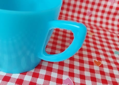 パンダのプラスティックカップ ブルー