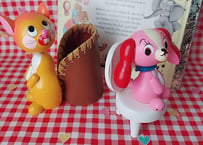 Disney・木製椅子付きDisneyこけし 犬