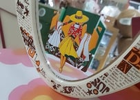 70年代･サイケな女性柄👗楕円ミラー