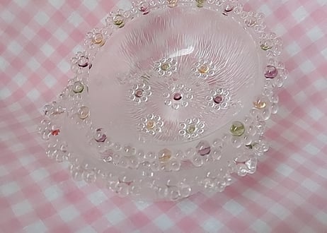 アデリア・ゼリー色のピコット深皿