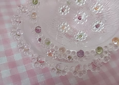 アデリア・ゼリー色のピコット深皿