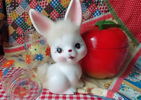 輸出用･毛付きうさぎの貯金箱🐰
