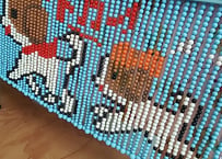 わんちゃんのスキルスキーン🐶ビーズ暖簾