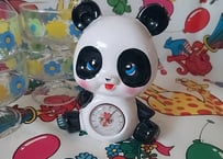 幼稚園で配られたパンダの温度計貯金箱🐼