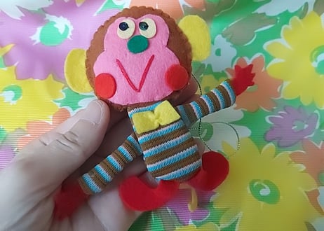 お猿のフェルトマスコット🐒