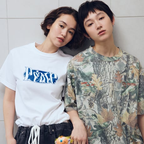 Peate star logo T-shirt(White)
