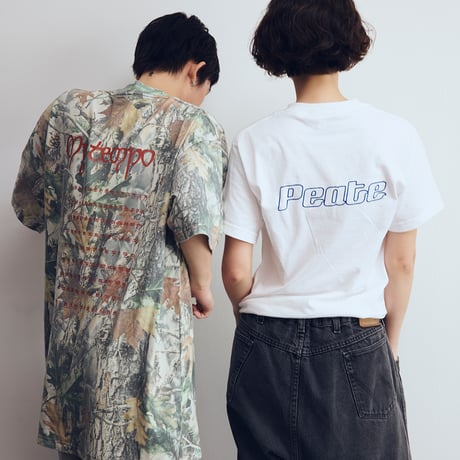 Peate star logo T-shirt(White)