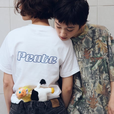 Peate star logo T-shirt(White)