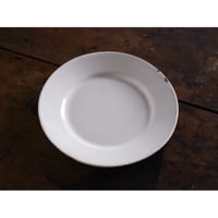 白錫釉リム皿c / フランス19c