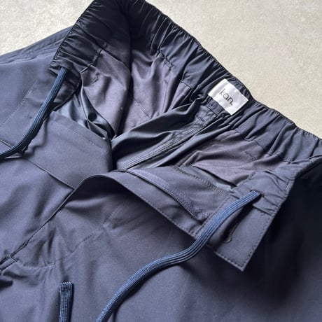STRETCH NYLON WIDE EASY PANT(NAVY)