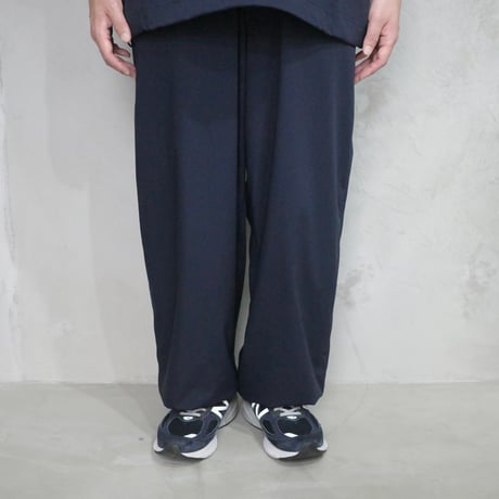 STRETCH NYLON WIDE EASY PANT(NAVY)