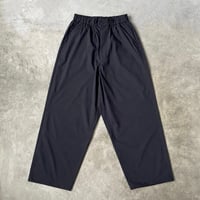 STRETCH NYLON WIDE EASY PANT(BLACK)