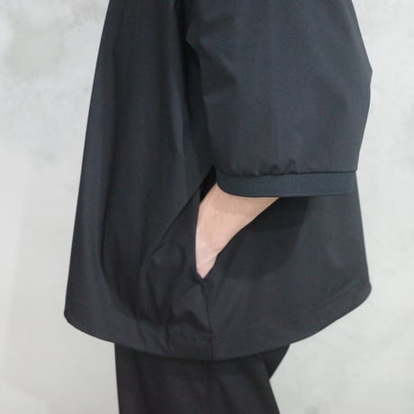 STRETCH NYLON BIG POLO(BLACK)