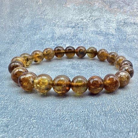 ネパール産🇳🇵【ハニートルマリン】ブレスレット8mm内径15cm/ Nepal HoneyTourmaline Bracelet