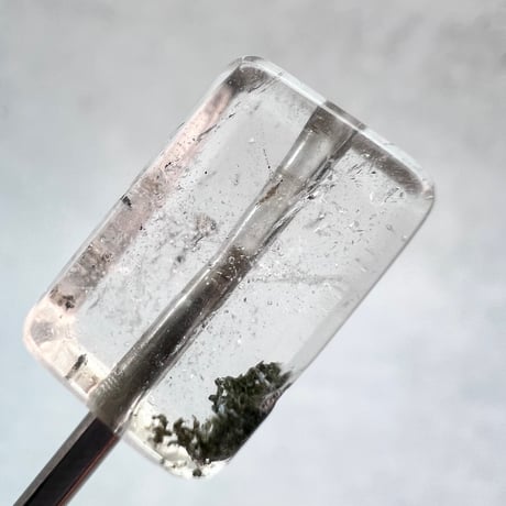 【ガネッシュヒマール産】天然ヒマラヤ水晶"手磨き加工"スクエアビーズ⑨/Ganesh Himal  Himalayan Quartz Square Beads